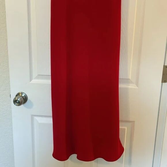 Evan Picone Dress Size 12 Red Fit and Flare Formal Holiday Dress - Picture 7 of 13
